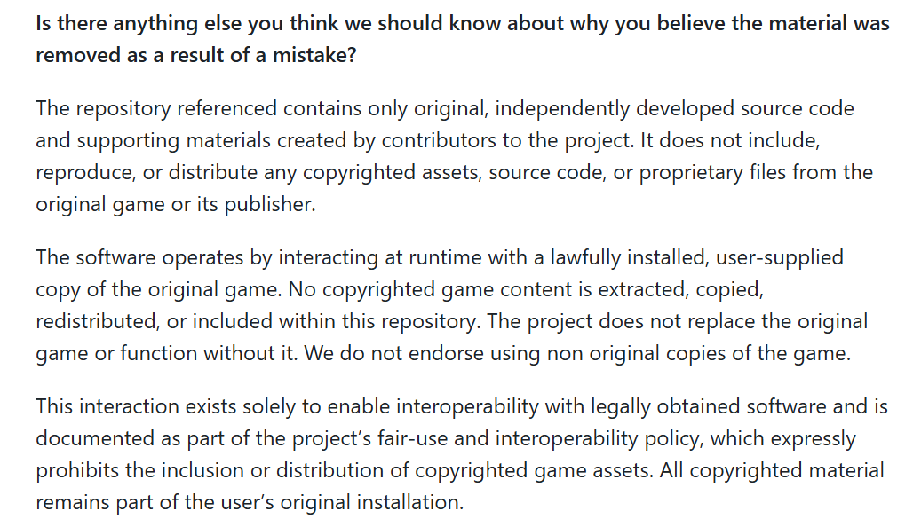 La contre-notification de MTA à GitHub