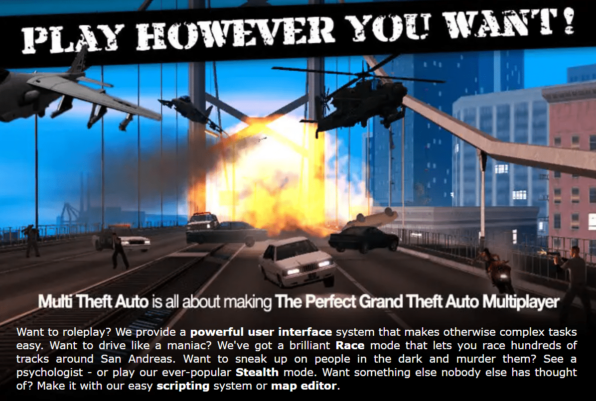 Capture d'écran de gameplay MTA